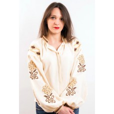 Embroidered blouse "Harmony" beige 